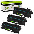 GREENCYCLE 3 Pack Compatible CF280A Black Toner Cartridge Replacement for HP 80A Use with Laserjet Pro 400 M401A M401N MFP M425DN M425DW Printer