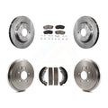 Transit Auto - Front Rear Disc Brake Rotors Semi-Metallic Pads And Drum Kit For Nissan Sentra K8S-103365