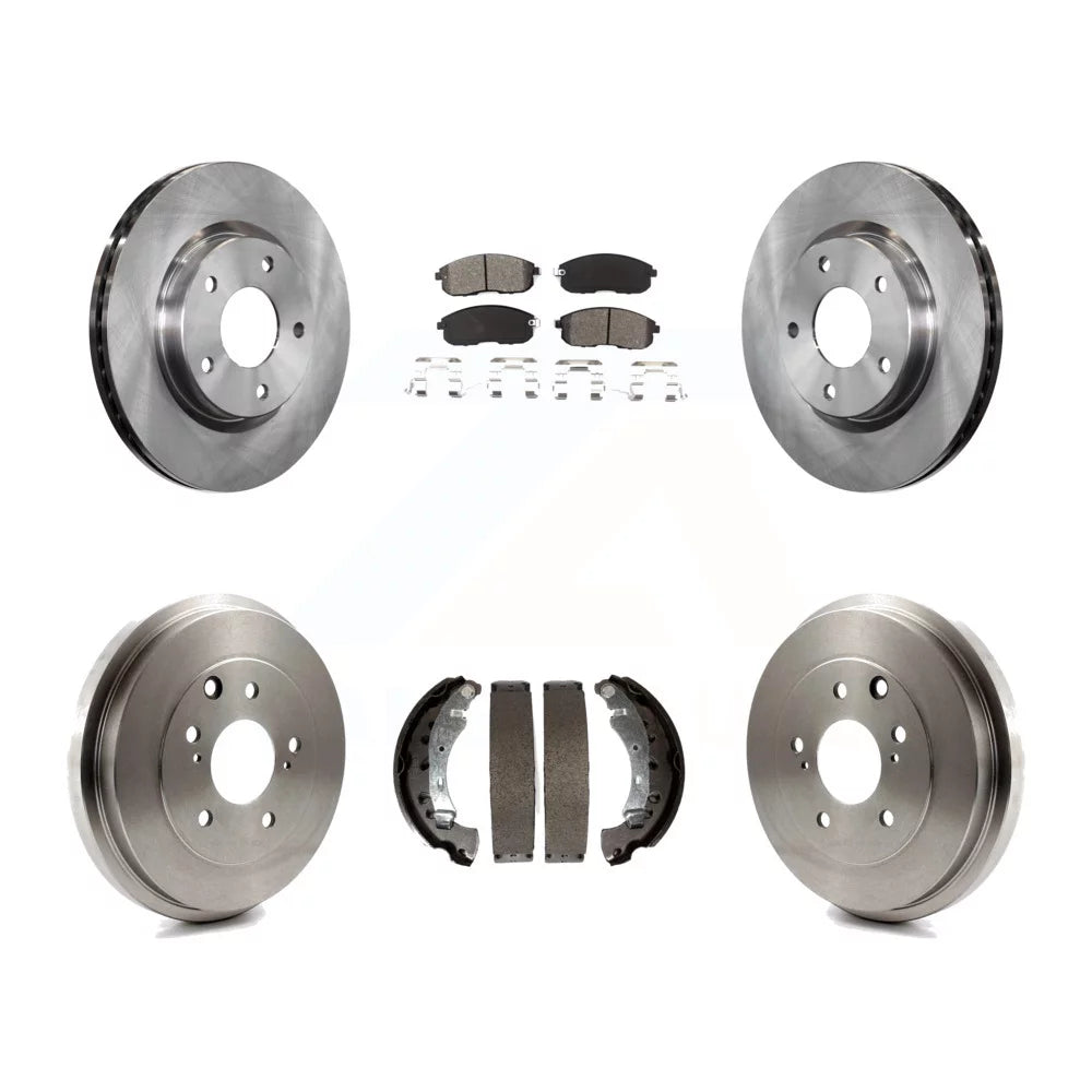 Transit Auto - Front Rear Disc Brake Rotors Semi-Metallic Pads And Drum Kit For Nissan Sentra K8S-103365