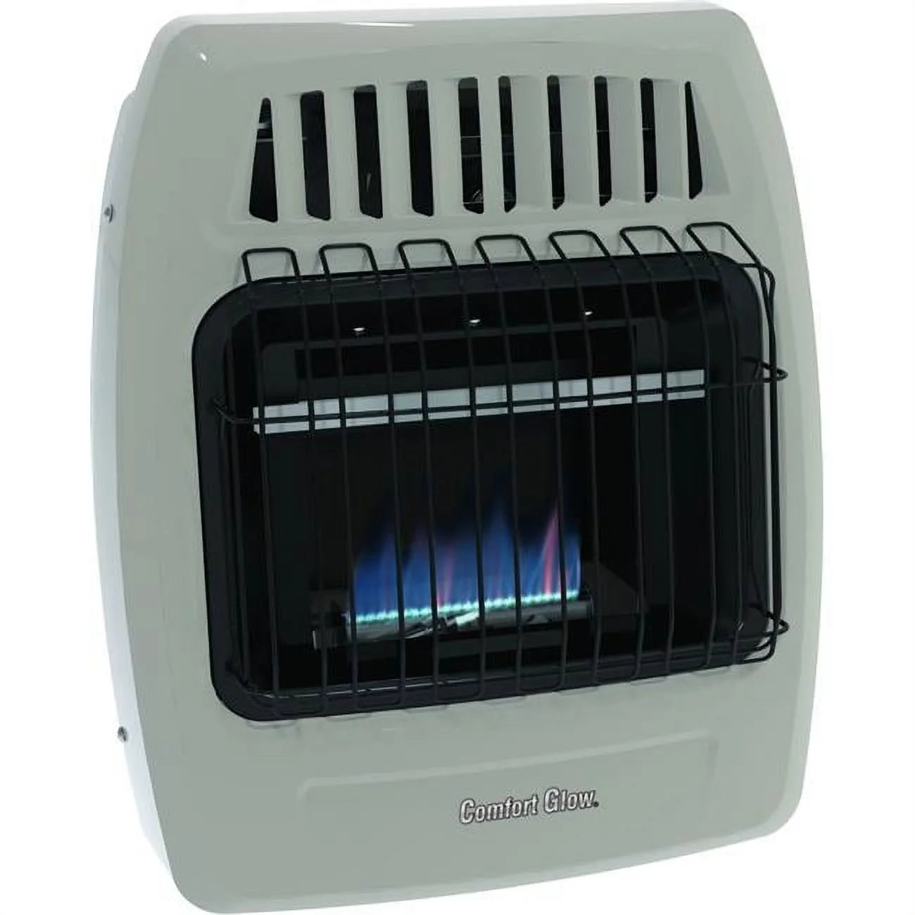 World Marketing of America  10000 BTU Dual Fuel Blue Flame Gas Wall Heater, White