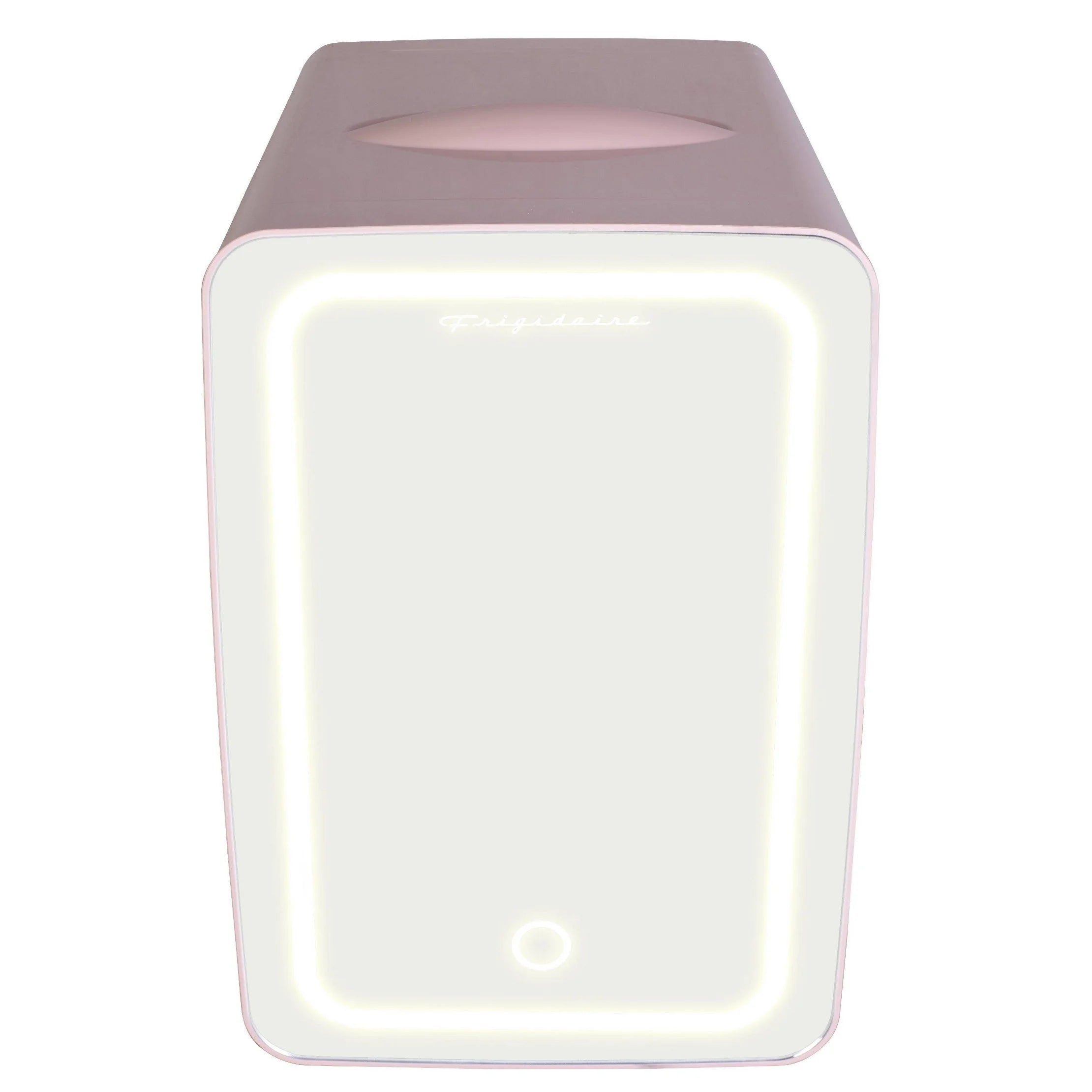9 Can Beauty Lighted Mirror Countertop Mini Fridge Pink