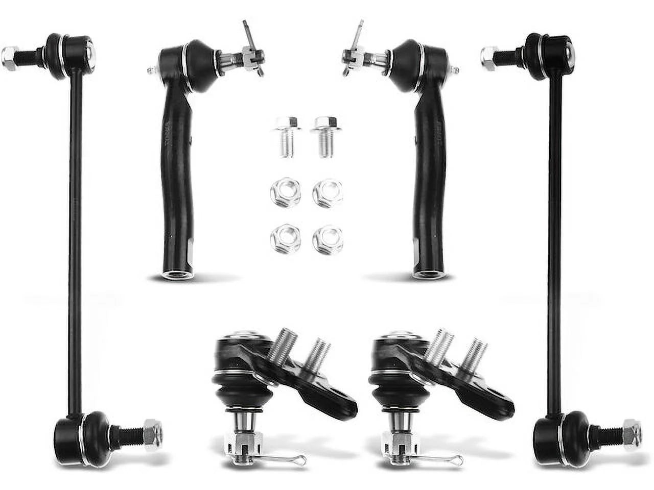 Front Sway Bar Link and Tie Rod End Kit 6 - Compatible with 2001 - 2003 Toyota Prius Base 1.5L 4-Cylinder 2002