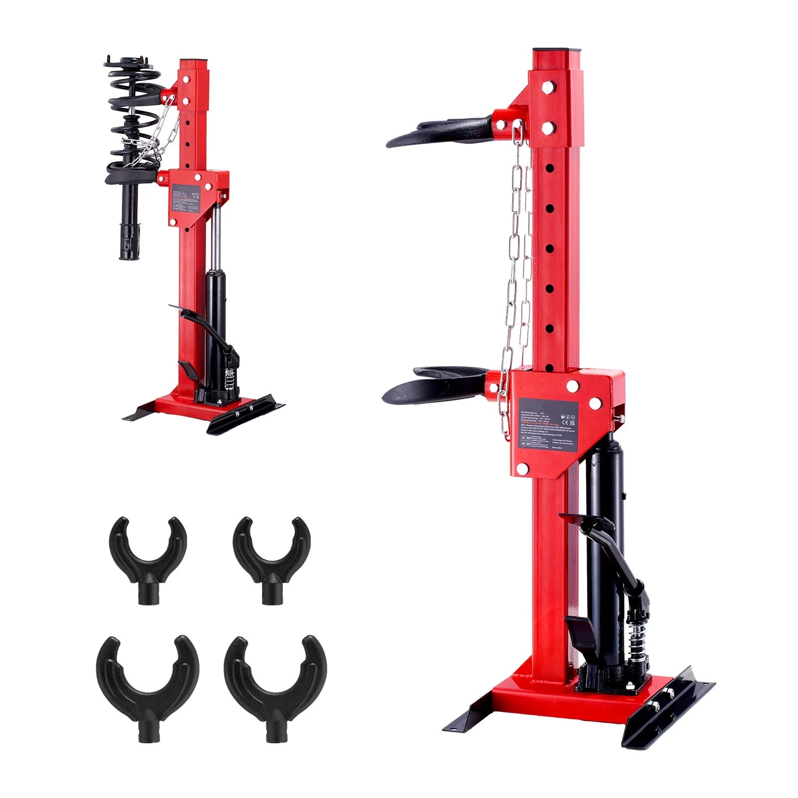 BENTISM Strut Spring Compressor, 4.5 Ton/9920 LBS Hydraulic Jack Capacity, 1 Ton Rated Compression Force, Auto Strut Coil Spring Compressor Tool, Hydraulic Spring Compressor for Strut Spring Removing