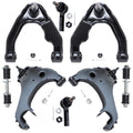 Detroit Axle - 8PC Front Upper Lower Control Arms, Sway Bars and Outer Tie Rods for 2000 2001 2002 2003 2004 Nissan Xterra
