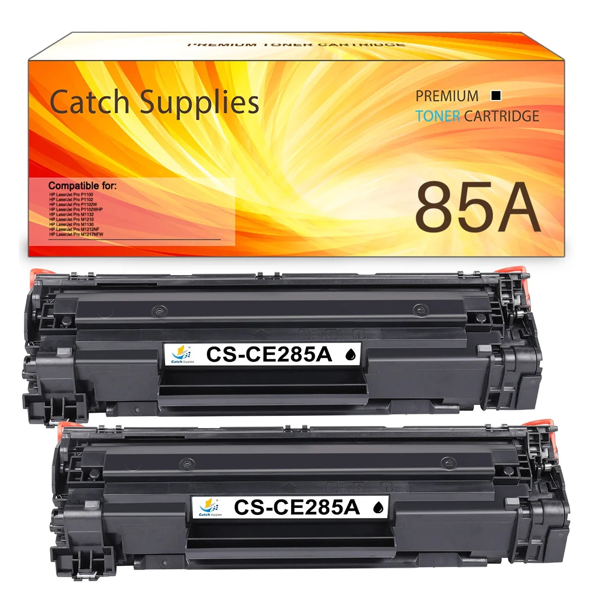 CE285A 85A Black Toner Cartridge for HP LaserJet P1102W P1006 M1132 M1212NF M1217NFW MFP, P1102 Printers Ink * 2