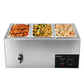 SalonMore 6.9Qt Electric Commercial Bain Marie Food Warmer with 3 Food Pan