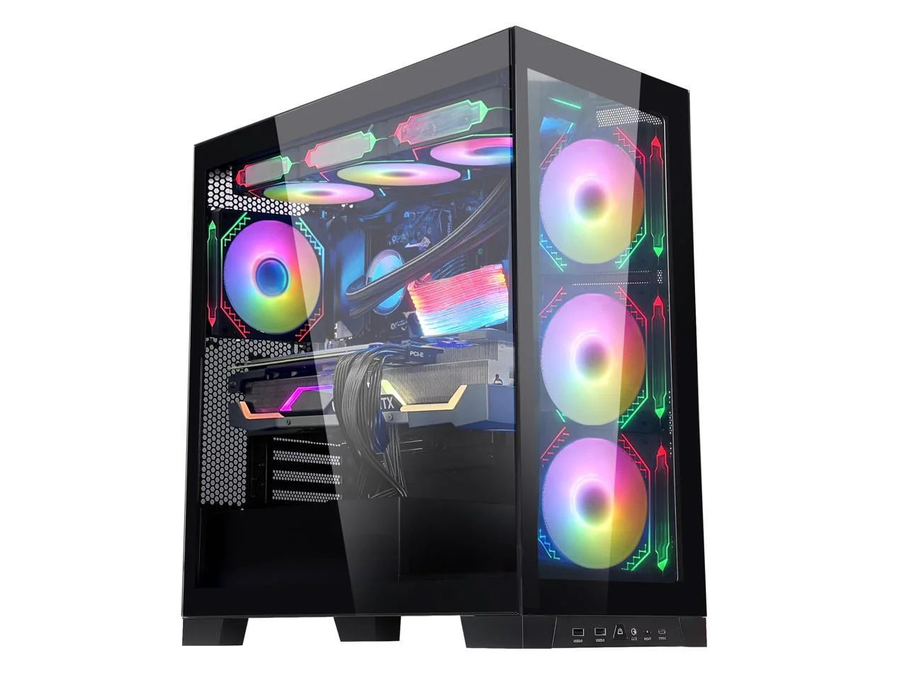 Orangexin Ocean Park Gaming Desktop-AMD Ryzen 5 5600X 4.6GHz- RTX 4060 8G - 32GB DDR4 3200 MHz- 1TB M.2 SSD -360mm AIO -RGB Fans -WiFi&Bluetooth Ready -Windows 11 Pro