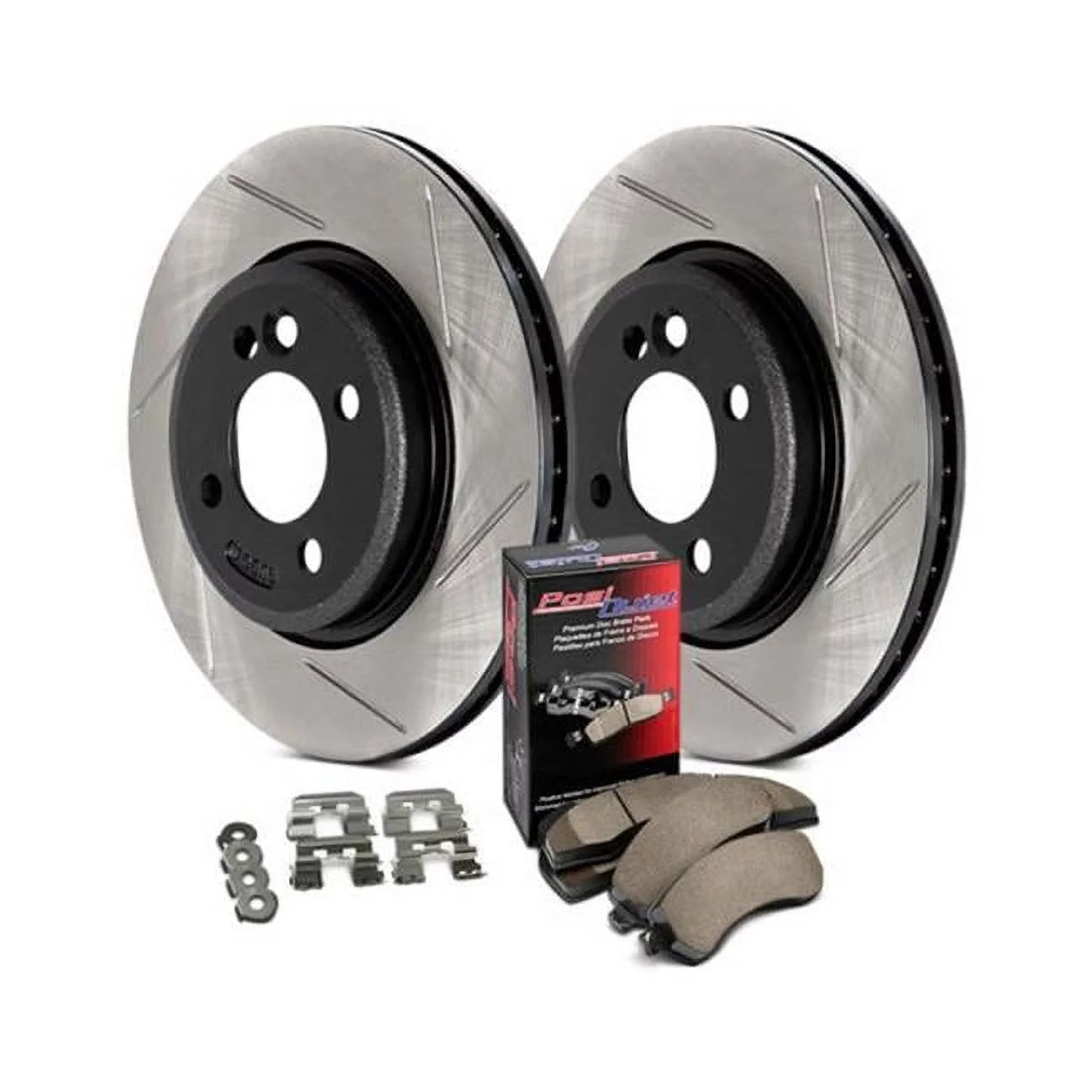 Stoptech 937.33043 Street Axle Pack Slotted Front Brake Kit Fits select: 2015-2017 VOLKSWAGEN GTI, 2012-2016 VOLKSWAGEN CC