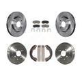 Transit Auto - Front Rear Disc Brake Rotors Ceramic Pads And Drum Kit For Nissan Sentra Versa Cube K8C-102499