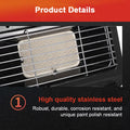 Dcenta Ceramic Gas Heater Space Heater 1300W Camping Fishing Black