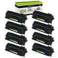 GREENCYCLE 8 Pack Compatible CF280A Black Toner Cartridge Replacement for HP 80A Use with Laserjet Pro 400 M401A M401N MFP M425DN M425DW Printer