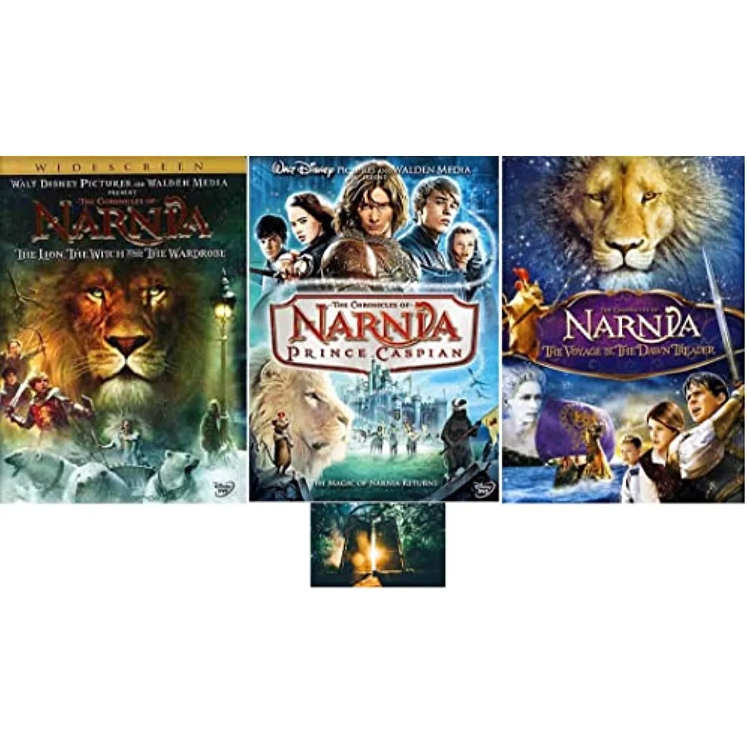 The Chronicles of Narnia Trilogy 1 2 3 (3 DVD SET, WS) Includes Glossy Print Rounded Edge 4.5 x 5.5 Inch Narnia Art Card