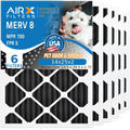 14x25x2 Air Filter Odor Eliminator Carbon Filter MERV 8 Comparable to MPR 700 & FPR 5 AC HVAC Premium USA Made 14x25x2 Furnace Filters by AIRX FILTERS WICKED CLEAN AIR. 6 Pack