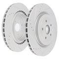 Teledu Rear Brake Discs Rotors For 2009-2018 CTS 2010-2018 Camaro V Drilled Slotted