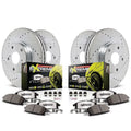 Power Stop Front and Rear Z26 Street Warrior Brake Pad and Rotor Kit K751-26 Fits 2006 Nissan Sentra