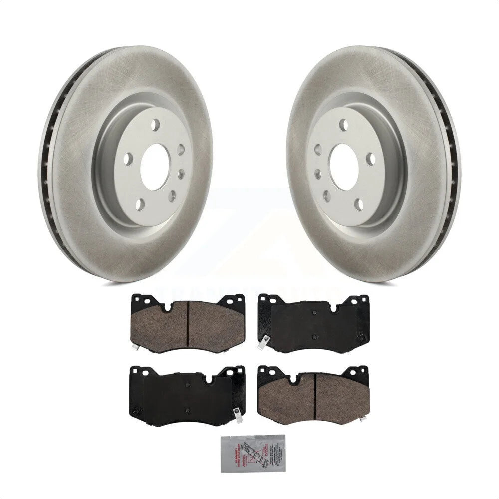 Transit Auto - Front Coated Disc Brake Rotors And Ceramic Pads Kit For 2020 Chevrolet Corvette Z51 345mm KGA-105567