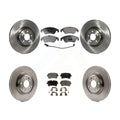 Transit Auto - Front Rear Disc Brake Rotors And Ceramic Pads Kit For 2014 Audi A6 With 356mm Diameter Rotor K8T-101546