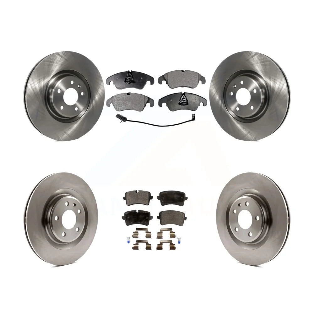 Transit Auto - Front Rear Disc Brake Rotors And Ceramic Pads Kit For 2014 Audi A6 With 356mm Diameter Rotor K8T-101546