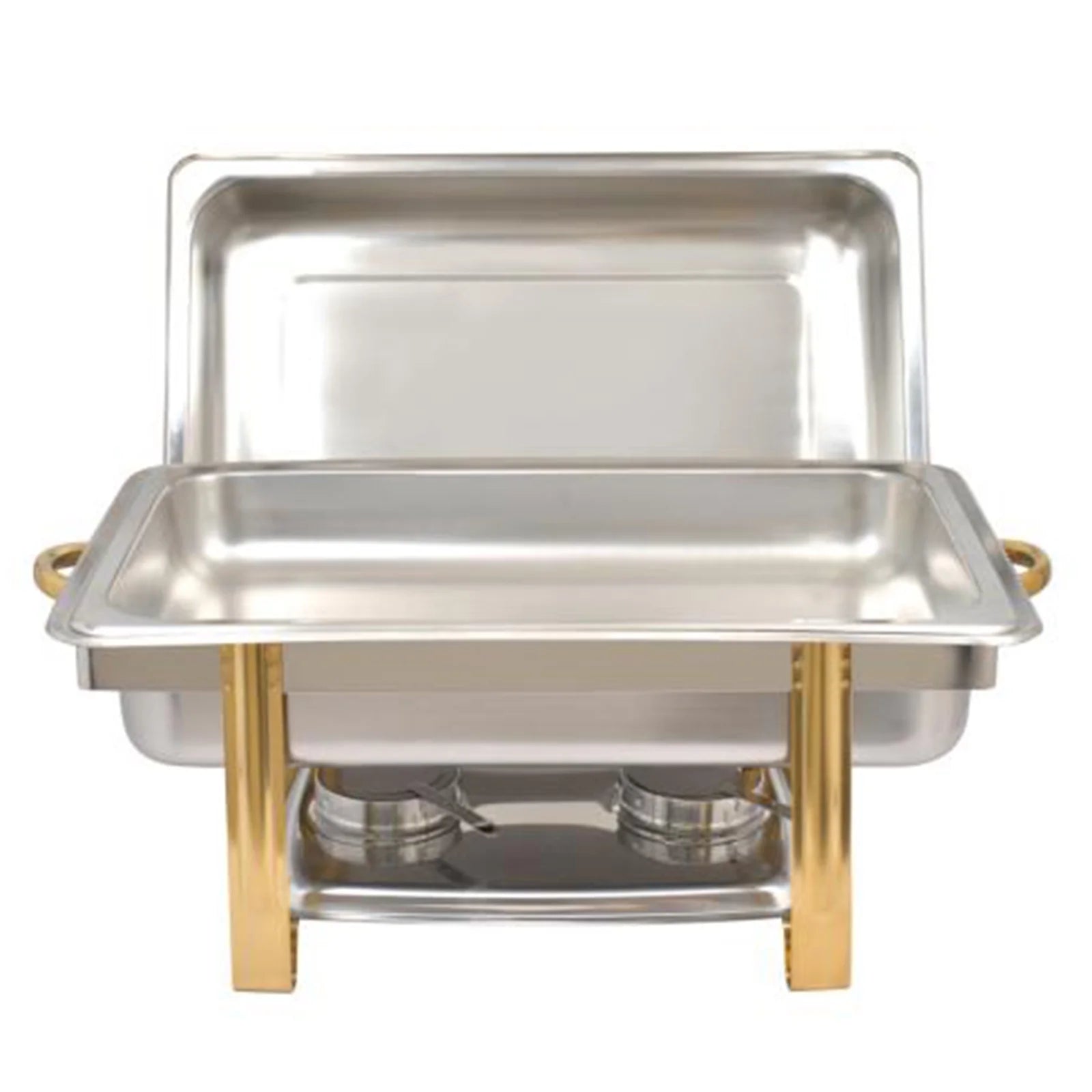 TFCFL 24.8 Buffet Pan Set Rectangular Chafer Catering Warmer Set with Lid for Party Banquet Stainless Steel