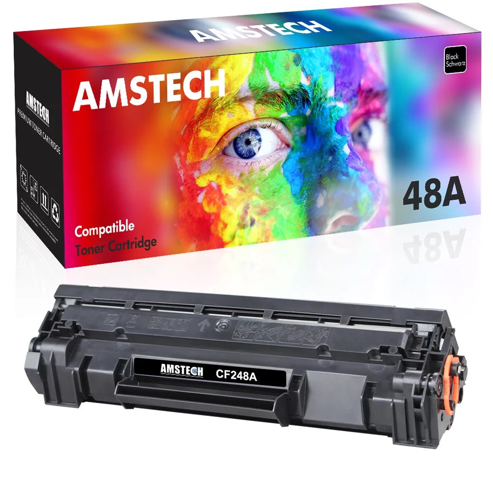 Amstech 1-Pack Compatible Toner for HP 48A CF248A for HP LaserJet Pro M15a M15w M16a M16w MFP M28a M28w M29a MFP M29w Printer Ink(Black)