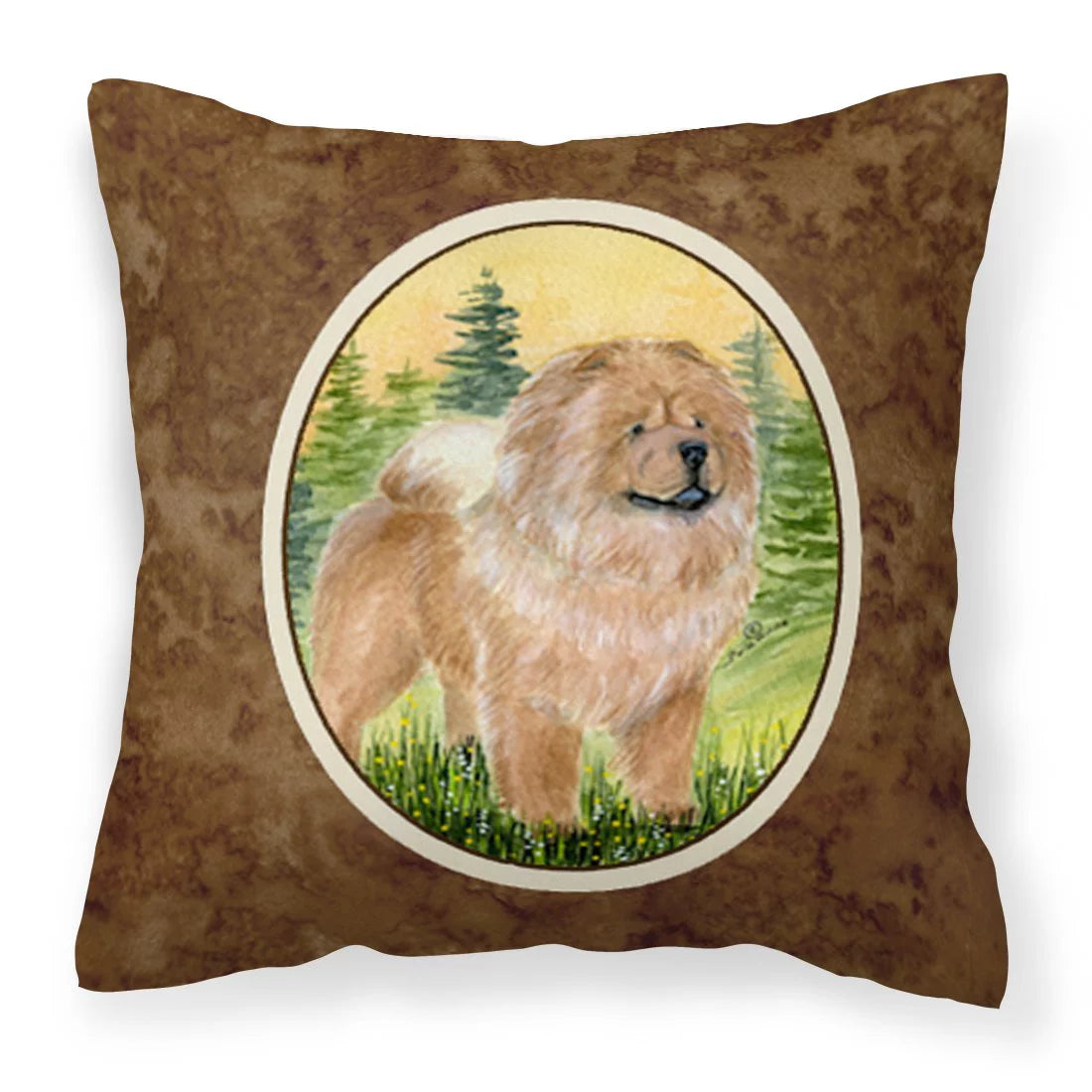 Carolines Treasures SS7004PW1414 Chow Chow Fabric Decorative Pillow, 14Hx14W, multicolor
