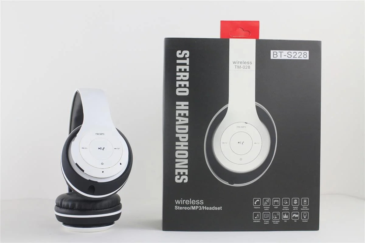Over-the-Head Stereo Wireless Headsets for LG V50 ThinQ 5G, G8 ThinQ, G8s ThinQ, Asus Zenfone Max Plus (M2), Max Shot (White)