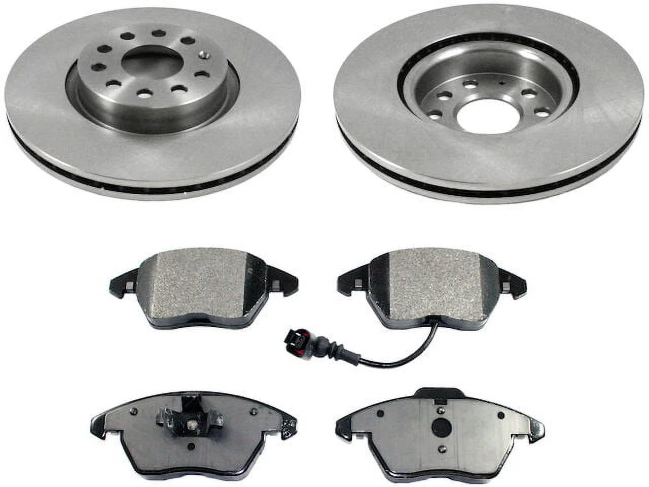 Front Brake Pad and Rotor Kit - Compatible with 2009 - 2013 Audi TT Quattro 2010 2011 2012