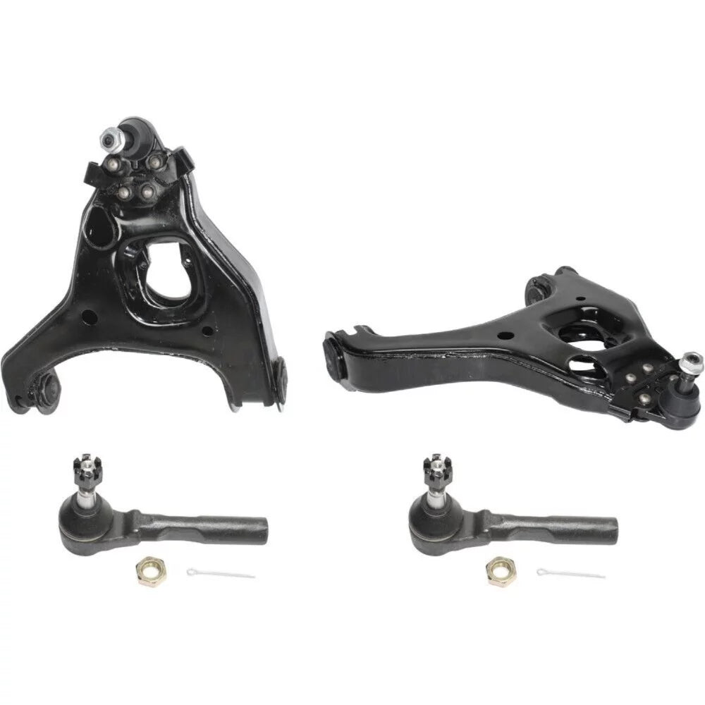 4pc Front Lower Control Arm & Outer Tie Rod End Kit For Sierra Silverado