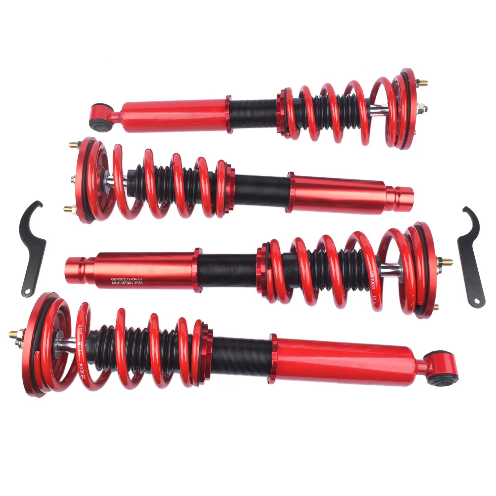 GELUOXI Coilover Spring and Shock Assembly for Mitsubishi Eclipse Galant Sedan 1994-1999 Red 4Pcs