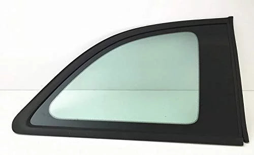 Black Molding Passenger Right Side Quarter Glass Quarter Window Compatible with Fiat 500 / 500C / 500e 2012-2019 Models