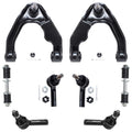 Detroit Axle - 8PC Front Upper Control Arms Sway Bar Inner Outer Tie Rods for 2000 2001 2002 2003 2004 Nissan Xterra