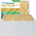 Filterbuy 23.5x23.5x1 MERV 11 Pleated HVAC AC Furnace Air Filters (12-Pack)