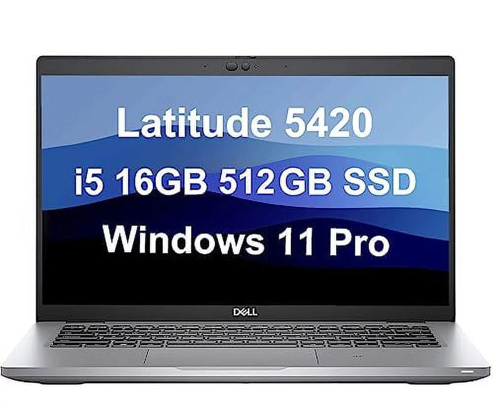 Dell Latitude 5420 5000 14 FHD (Intel 4-Core i5-1145G7 vPro, 16GB RAM, 512GB PCIe SSD) Business Laptop, Thunderbolt 4, Wi-Fi 6, Webcam, Win 11 Pro -2023