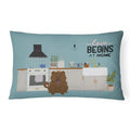 12 x 3 x 16 in. Chocolate Chow Chow Kitchen Scene Canvas Fabric Decorative Pillow