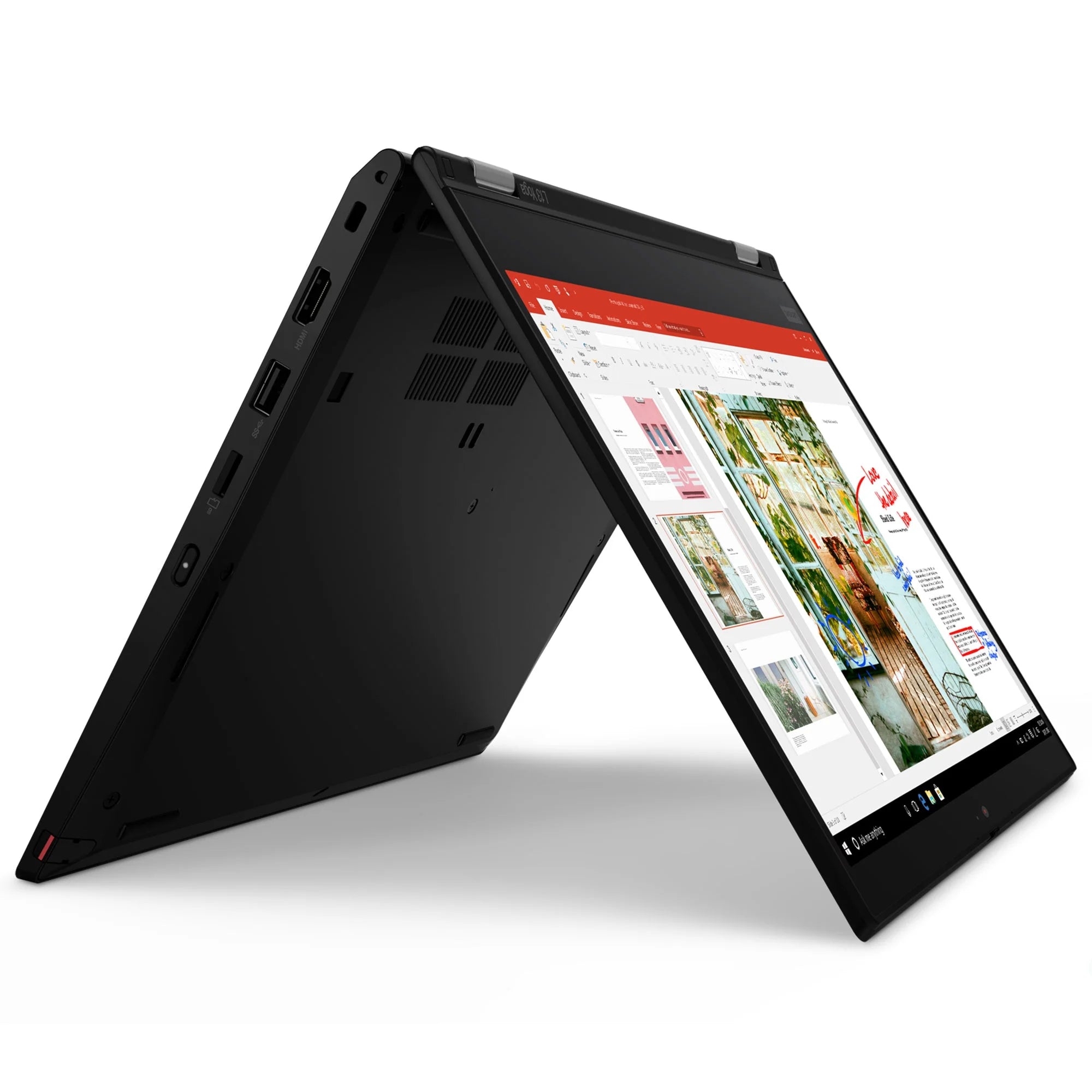 Lenovo ThinkPad L13 Yoga 20R5 - Flip design - Intel Core i5 10310U / 1.7 GHz - vPro - Win 10 Pro 64-bit - UHD Graphics - 16 GB RAM - 256 GB SSD TCG Opal Encryption, NVMe - 13.3 IPS touchscreen 1920 x 1080 (Full HD) - Wi-Fi 6 - black - kbd: US