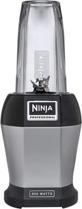 Ninja Nutri Pro Compact Personal Blender, with 18 Oz. and 24 Oz. To Go Cups, in a Black and Silver Finish