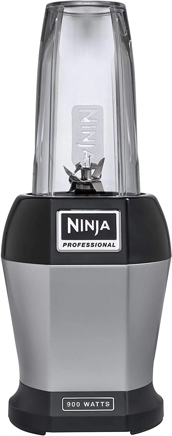 Ninja Nutri Pro Compact Personal Blender, with 18 Oz. and 24 Oz. To Go Cups, in a Black and Silver Finish