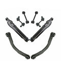 8 Piece Rear Suspension Kit Upper Lower Control Lateral Toe Arms Sway Bar Links