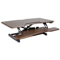 Mount-It! Electric Standing Desk Converter with 38 Desktop, Dark Walnut