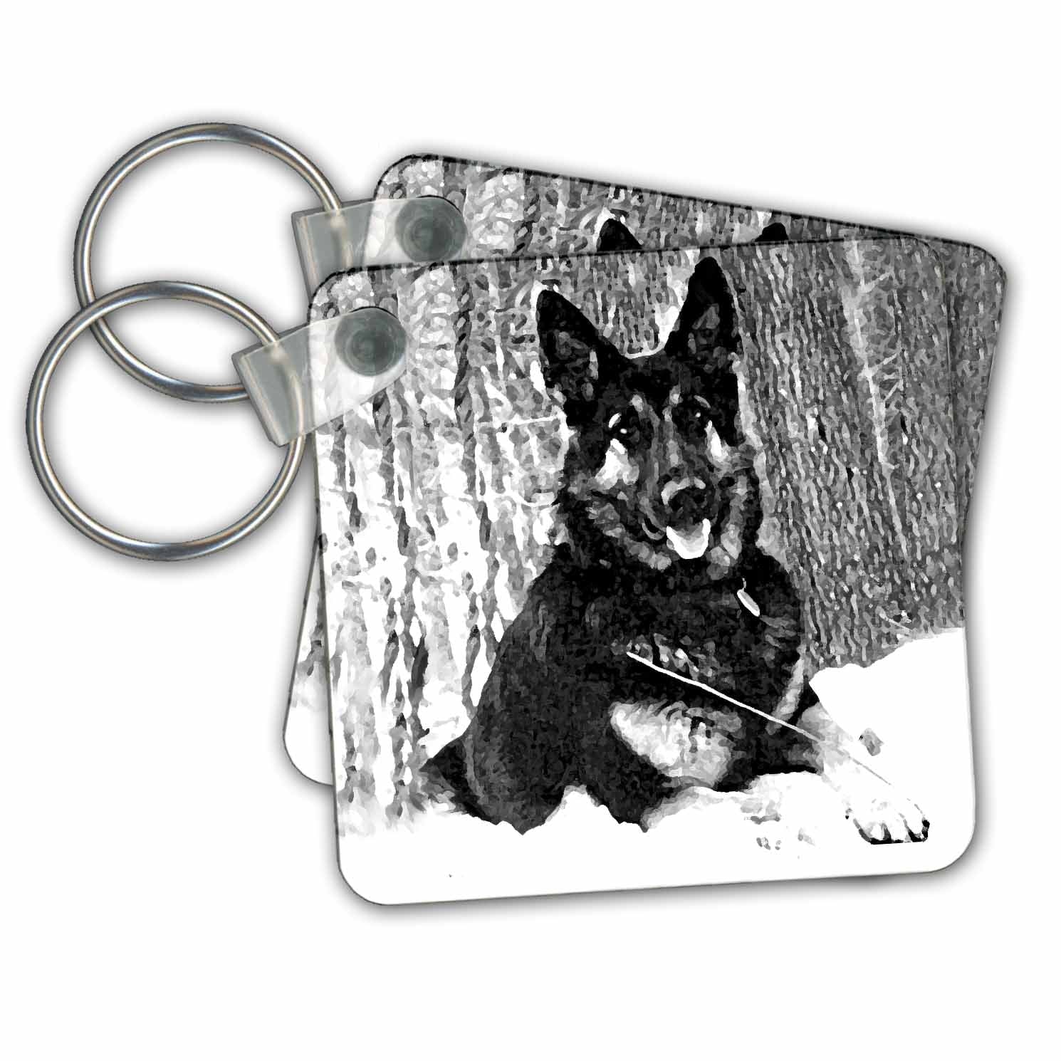 German Shepherd set of 2 Key Chains kc-243-1