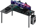 TJUNBOLIFE It's_Organized L-Shaped Computer Desk  61" Corner Computer Desk  Office Study Writing Desk  Home Gaming Desk with Large Mouse Pad &amp; Cable Management  Space-Saving