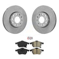 Transit Auto - Front Disc Brake Rotors And Semi-Metallic Pads Kit For Volkswagen Passat Audi A4 K8A-107040