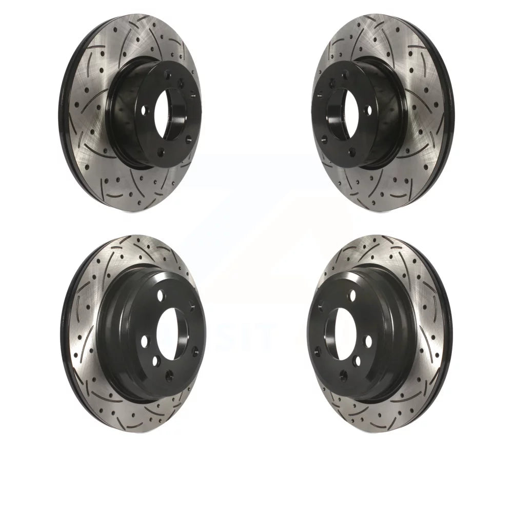Front Rear Coated Drilled Slotted Disc Brake Rotors Kit For BMW 328i xDrive 320i 330i 428i 430i Gran Coupe 328d GT KD-100312