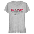 Junior's Home Alone Oh-Kay Plumbing & Heating  Graphic Tee Athletic Heather Small