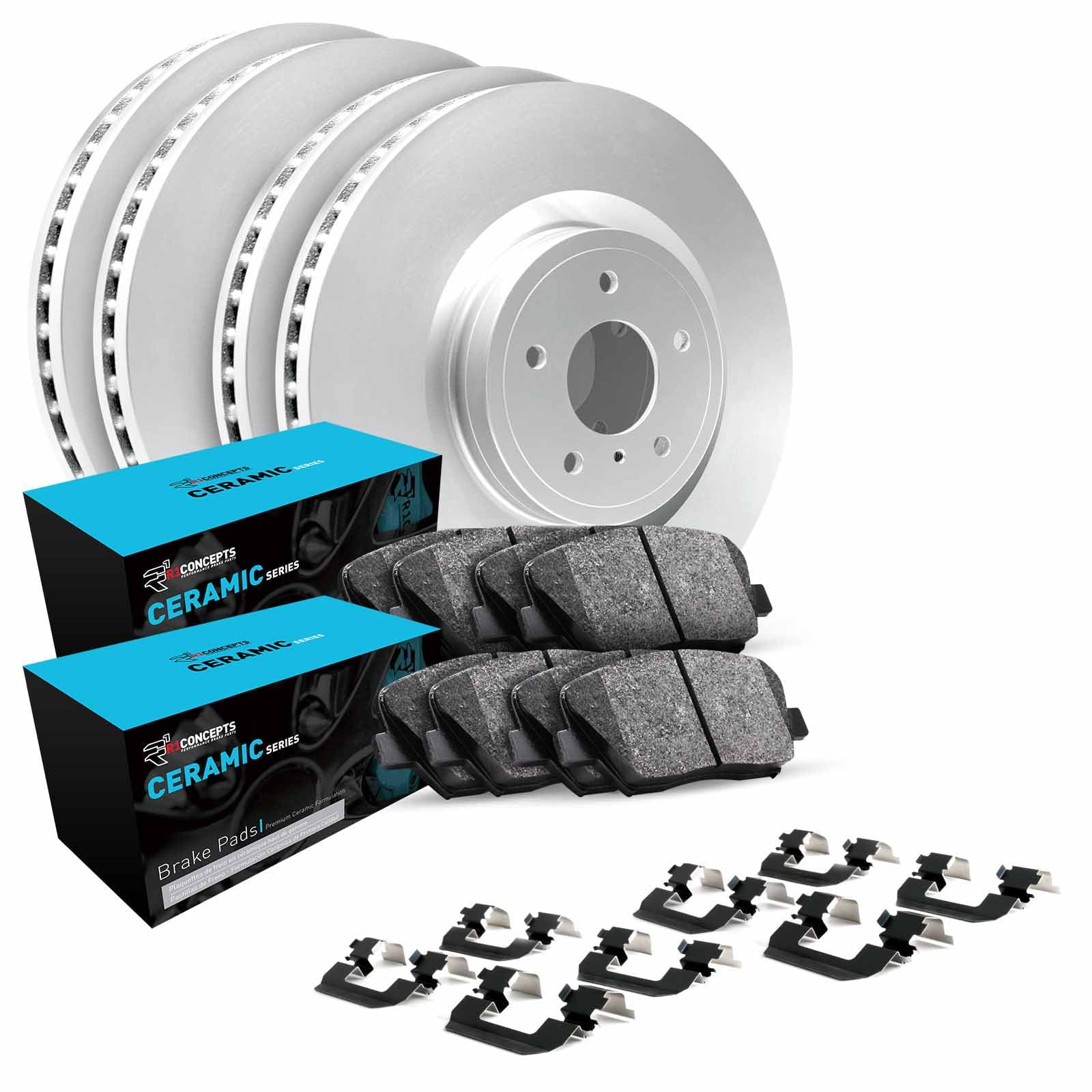 R1 Concepts Wdwh2 54049 R1 Concepts Brake Rotor Carbon Coated With Ceramic Pads Fits select: 2011-2012 FORD TAURUS SHO