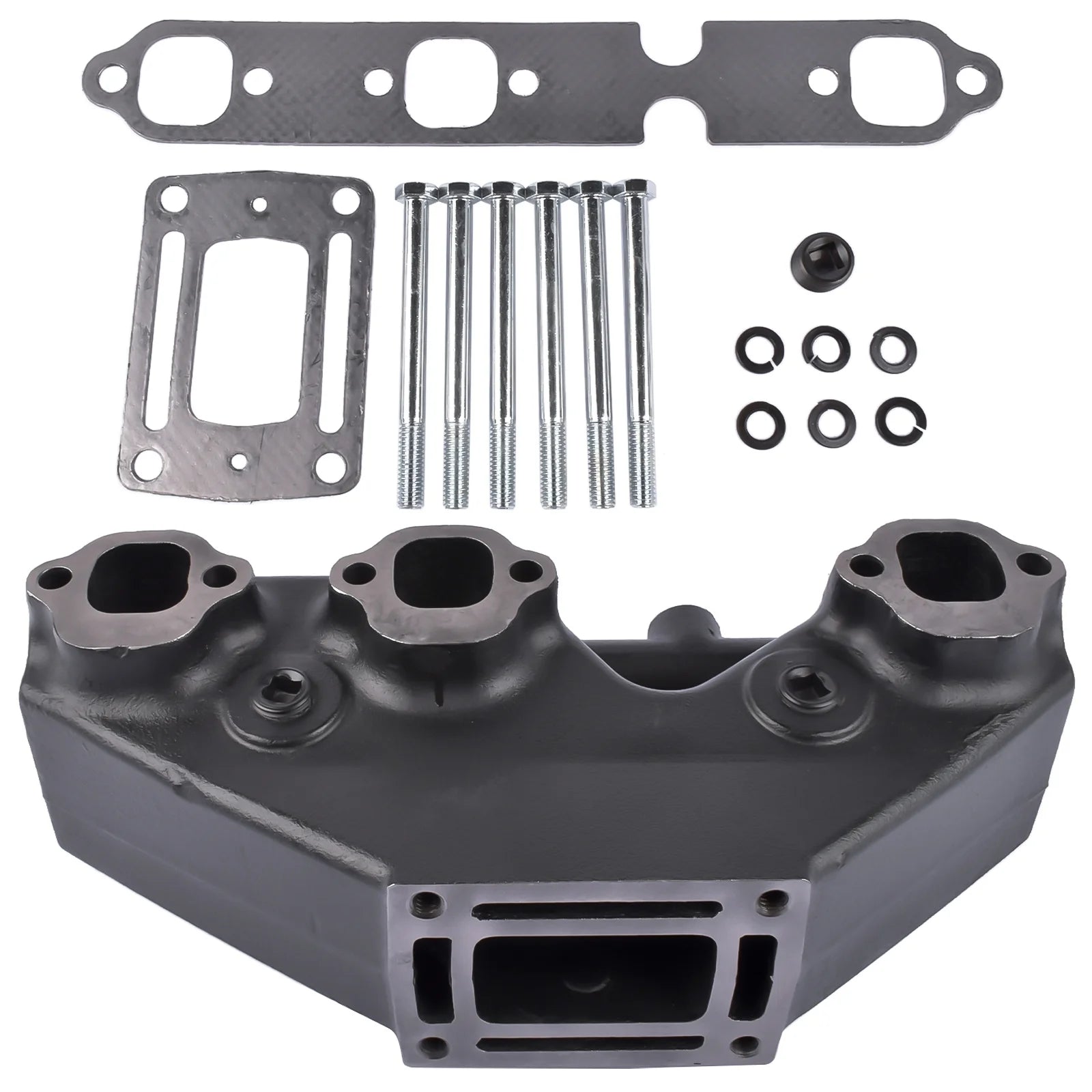 GELUOXI Exhaust Manifold w/Mounting Bolts and Gaskets for Volvo Penta and OMC V6 4.3L OMC-1-3857656