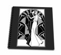 3dRose Art Deco Dancing Couple - Drawing Book, 8 by 8-inch