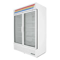 True GDM-49F-HC~TSL01 54 Two-Section Display Freezer w/ Swinging Doors - Bottom Mount Compressor, White, 115/208-230v