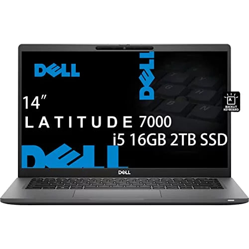 Dell Latitude 7420 7000 Business Laptop (14 FHD, Intel Core i5-1145G7 vPro, 16GB RAM, 2TB SSD), Backlit Keyboard, 13-Hr Long Battery Life, Wi-Fi 6, 1080P IR Webcam, Carbon Fiber, Win 11 Pro, Black