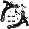 Detroit Axle - 6pc Front End Control Arms Kit for Chevy Venture Impala Monte Carlo Pontiac Grand Prix Montana Trans Sport Olds Silhouette, Lower Control Arms Outer Tie Rods Sway Bars Replacement